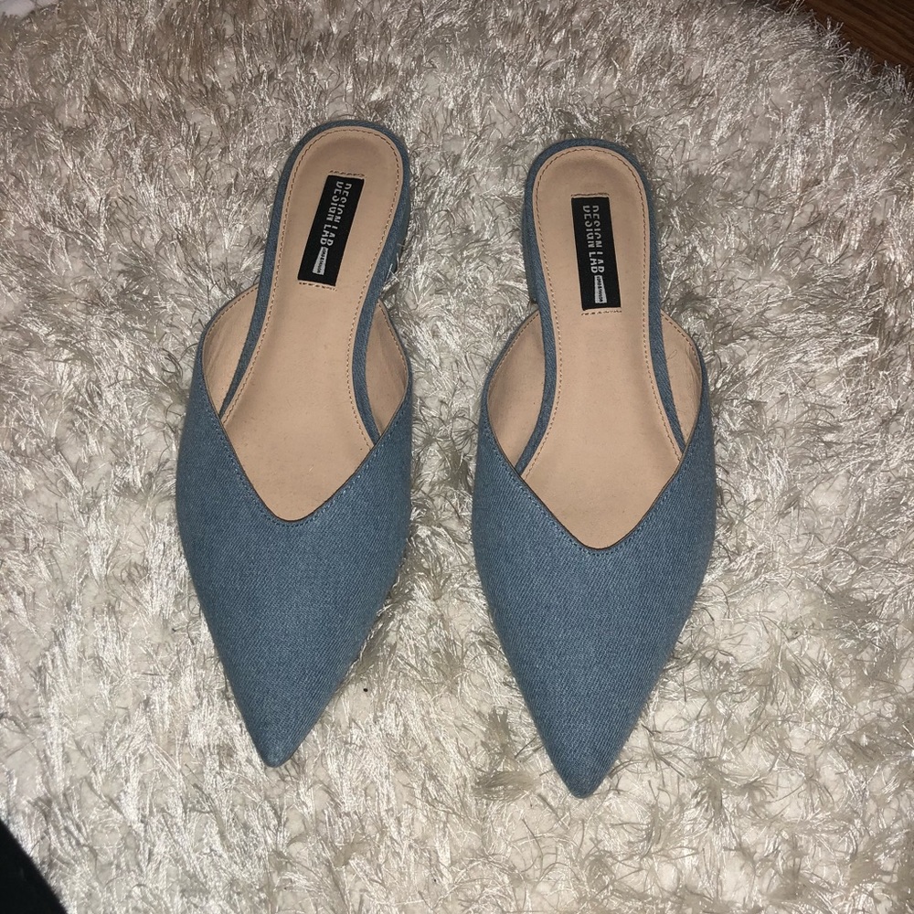 Denim pointy flat Design Lab size 7.5